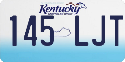 KY license plate 145LJT