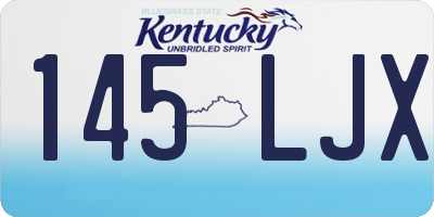 KY license plate 145LJX