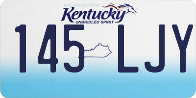 KY license plate 145LJY