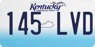 KY license plate 145LVD
