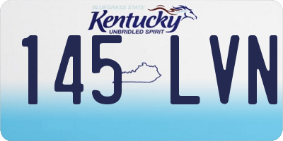 KY license plate 145LVN