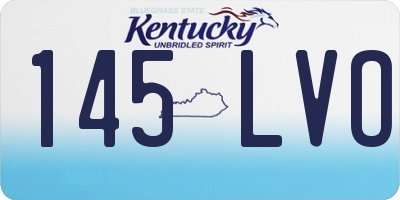 KY license plate 145LVO