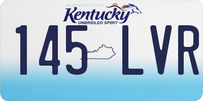 KY license plate 145LVR