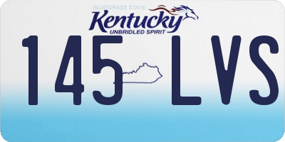 KY license plate 145LVS