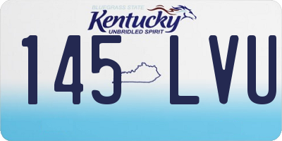 KY license plate 145LVU