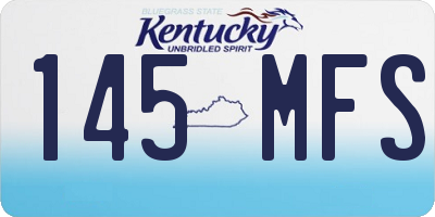 KY license plate 145MFS