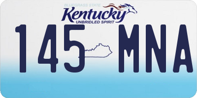 KY license plate 145MNA