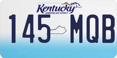 KY license plate 145MQB