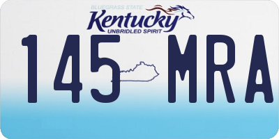 KY license plate 145MRA