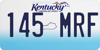 KY license plate 145MRF