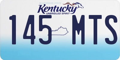 KY license plate 145MTS