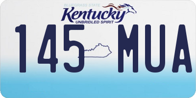 KY license plate 145MUA