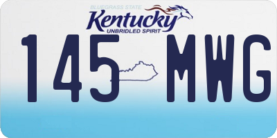 KY license plate 145MWG