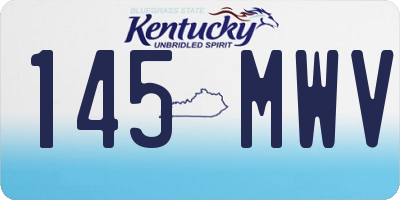 KY license plate 145MWV