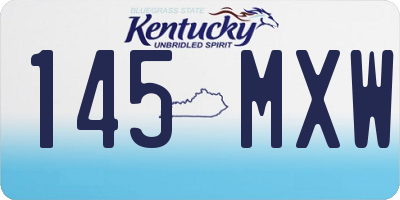 KY license plate 145MXW