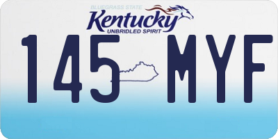 KY license plate 145MYF