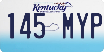 KY license plate 145MYP