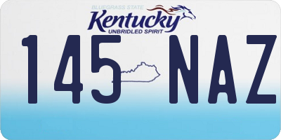 KY license plate 145NAZ