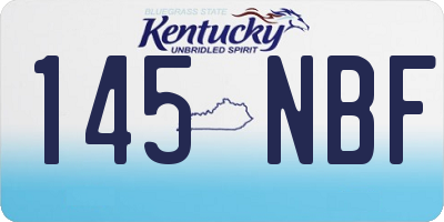 KY license plate 145NBF