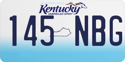 KY license plate 145NBG