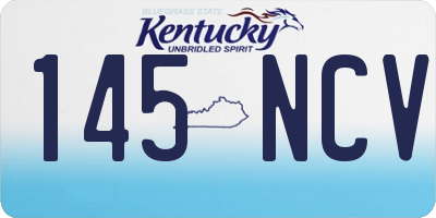 KY license plate 145NCV