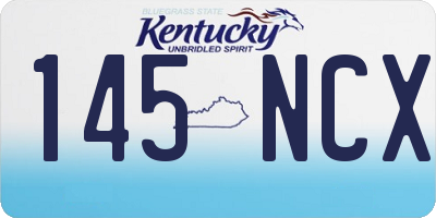 KY license plate 145NCX