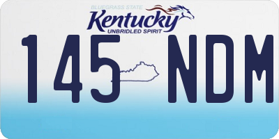 KY license plate 145NDM