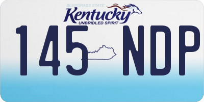 KY license plate 145NDP
