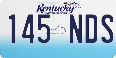KY license plate 145NDS