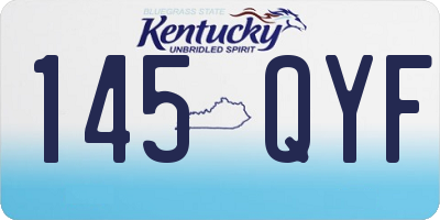 KY license plate 145QYF