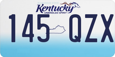 KY license plate 145QZX