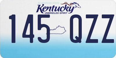 KY license plate 145QZZ
