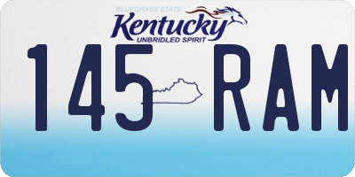 KY license plate 145RAM