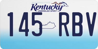 KY license plate 145RBV