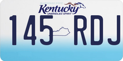 KY license plate 145RDJ