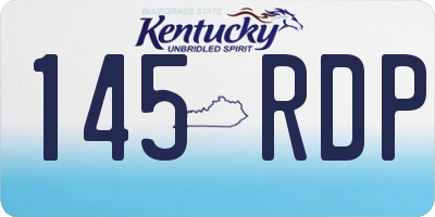 KY license plate 145RDP