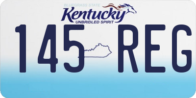 KY license plate 145REG