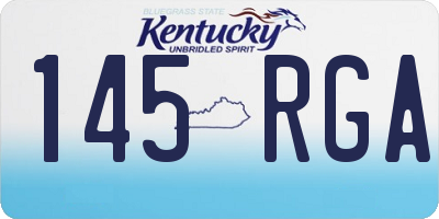 KY license plate 145RGA