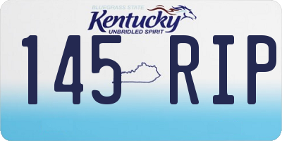 KY license plate 145RIP