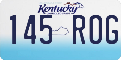KY license plate 145ROG
