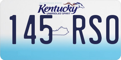 KY license plate 145RSO