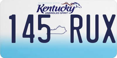KY license plate 145RUX