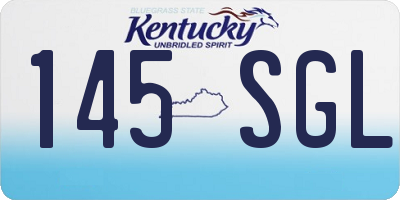 KY license plate 145SGL
