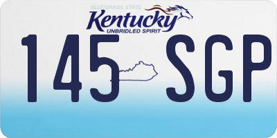 KY license plate 145SGP