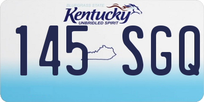 KY license plate 145SGQ