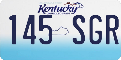 KY license plate 145SGR