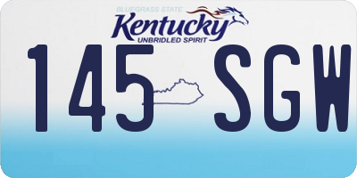 KY license plate 145SGW
