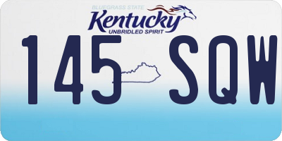 KY license plate 145SQW
