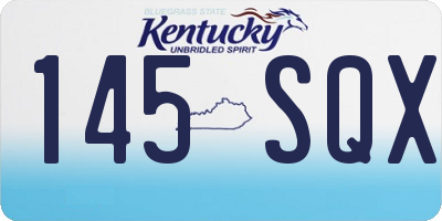 KY license plate 145SQX