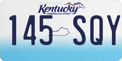 KY license plate 145SQY